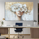 Golden Petal Wall Art - Canvas Print Flower Head Woman by MyGreatCanvas | Canvas Wall Art Prints | Photo Prints & Wall Decor