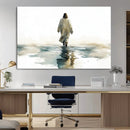Abstract Jesus Wall Art Canvas Print, Christian Wall Art,