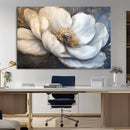 White Magnolia Flower Wall Art Canvas Print | Abstract