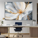 White and Gold Floral Canvas Wall Art - Framed and Ready to by MyGreatCanvas | Canvas Wall Art Prints | Photo Prints & Wall Decor