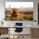 Scottish Highland Cow Canvas Wall Art – Rustic Farmhouse