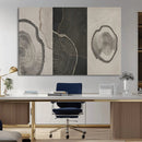Minimalist Tree Rings Wall Art | Modern Abstract Canvas