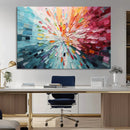 Radiant Bloom Abstract Floral Wall Art Canvas Print -