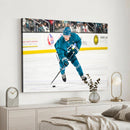 San Jose Sharks Ice Hockey Player Wall Art Canvas Print