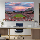 Carter-Finley Stadium Art Sunset Game Triple Canvas Wall Art