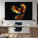 Fiery Phoenix Canvas Print | Ready to Hang Wall Art | Bold