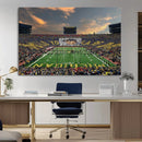 University of Michigan Wolverines Print Canvas, Football