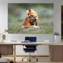 Heartwarming Fox and Baby Cub Wall Art | Ready to Hang by MyGreatCanvas | Canvas Wall Art Prints | Photo Prints & Wall Decor
