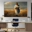 Jesus Shepherd Wall Art | Ready to Hang Triptych Canvas of
