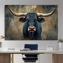 Texas Western Wall Art Canvas Print - Abstract Cow Longhorn by MyGreatCanvas | Canvas Wall Art Prints | Photo Prints & Wall Decor