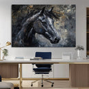 Large Abstract Horse Wall Art Canvas Print | Farmhouse Wall
