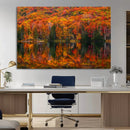 Fall Foliage Wall Art - Autumn Reflection Canvas Print,