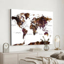 World Map Canvas Print – Detailed Map of the World Wall Art
