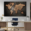 World Map Canvas Print – Framed Travel Map Wall Art for
