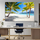 Blue Beach and Sea Wall Art Canvas Print by MyGreatCanvas | Canvas Wall Art Prints | Photo Prints & Wall Decor