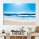 Wall Art Canvas Print Shiny Blue Sea and Beach by MyGreatCanvas | Canvas Wall Art Prints | Photo Prints & Wall Decor
