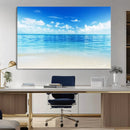 Beach Scene Canvas Wall Art Print – Tranquil Ocean Horizon by MyGreatCanvas | Canvas Wall Art Prints | Photo Prints & Wall Decor