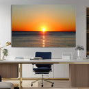Golden Horizon Sunset Over Ocean Wall Art Canvas Print – by MyGreatCanvas | Canvas Wall Art Prints | Photo Prints & Wall Decor