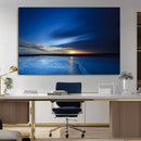 Blue Sunset Ocean Canvas Wall Art Print – Serene Coastal by MyGreatCanvas | Canvas Wall Art Prints | Photo Prints & Wall Decor