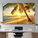 Beach Sunset Canvas Wall Art Print - Tropical Beach Canvas by MyGreatCanvas | Canvas Wall Art Prints | Photo Prints & Wall Decor