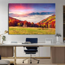 Autumn Mountain Foggy Landscape Wall Art Canvas Print | by MyGreatCanvas | Canvas Wall Art Prints | Photo Prints & Wall Decor