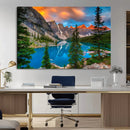 Canadian Rockies Moraine Lake Wall Art Canvas Print, Pine
