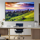 Green Hills and Sunset Wall Art Print - Scenic Landscape by MyGreatCanvas | Canvas Wall Art Prints | Photo Prints & Wall Decor
