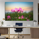 Pink Flower on the Mountain Canvas Print, Framed Pink Flower