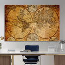 Vintage World Map Canvas Print – Antique Push Pin Travel by MyGreatCanvas | Canvas Wall Art Prints | Photo Prints & Wall Decor