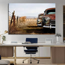 Old Rustic Classic Car Wall Art Canvas Print