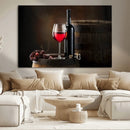Red Wine and Bottle Canvas Print