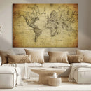Push Pin World Map Canvas Print – Travel Tracker Wall Art