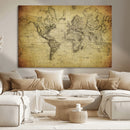 Push Pin World Map Canvas Print – Travel Tracker Wall Art