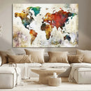 Watercolor World Map Canvas Print – Framed Wall Art for by MyGreatCanvas | Canvas Wall Art Prints | Photo Prints & Wall Decor