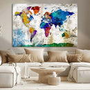 World Map Canvas Print – Framed Travel Map Wall Art for by MyGreatCanvas | Canvas Wall Art Prints | Photo Prints & Wall Decor