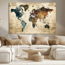 World Map Canvas Print – Detailed Map of the World Wall Art by MyGreatCanvas | Canvas Wall Art Prints | Photo Prints & Wall Decor
