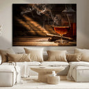 Whiskey and Cigar Wall Art Canvas Print by MyGreatCanvas | Canvas Wall Art Prints | Photo Prints & Wall Decor