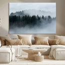 Autumn and Misty Trees in the Forest Wall Art Canvas Print, by MyGreatCanvas | Canvas Wall Art Prints | Photo Prints & Wall Decor