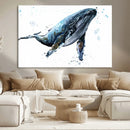 Watercolor Whale Wall Art Canvas Print by MyGreatCanvas | Canvas Wall Art Prints | Photo Prints & Wall Decor