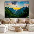 Green Forest Wall Art Canvas Print