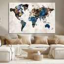 World Map Canvas Print – Framed Travel Map Wall Art for by MyGreatCanvas | Canvas Wall Art Prints | Photo Prints & Wall Decor