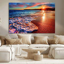 Colorful Coastal Sunset on the Beach Canvas Print, Ocean