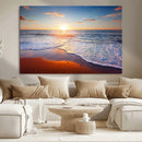 Tropical Ocean Sunset Wall Art Canvas Print, Golden Beach by MyGreatCanvas | Canvas Wall Art Prints | Photo Prints & Wall Decor