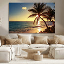 Sunset Palm Trees Wall Art Canvas Print by MyGreatCanvas | Canvas Wall Art Prints | Photo Prints & Wall Decor