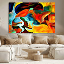 Human Love Figures Abstract Wall Art Canvas Print