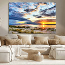 Sunset On The Ocean Wall Art Canvas Print