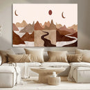Boho Wall Art Canvas Print Set Mid-Century Prints Bohemian