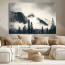 Large Foggy Mountain Forest Wall Art Canvas Print | Misty by MyGreatCanvas | Canvas Wall Art Prints | Photo Prints & Wall Decor