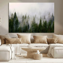 Forest Wall Art Canvas Print | Foggy Forest Wall Art | Pine