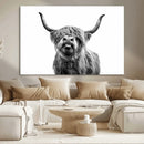 Fanny Scottish Highland Cow Cattle Art Print Farmhouse Wall by MyGreatCanvas | Canvas Wall Art Prints | Photo Prints & Wall Decor